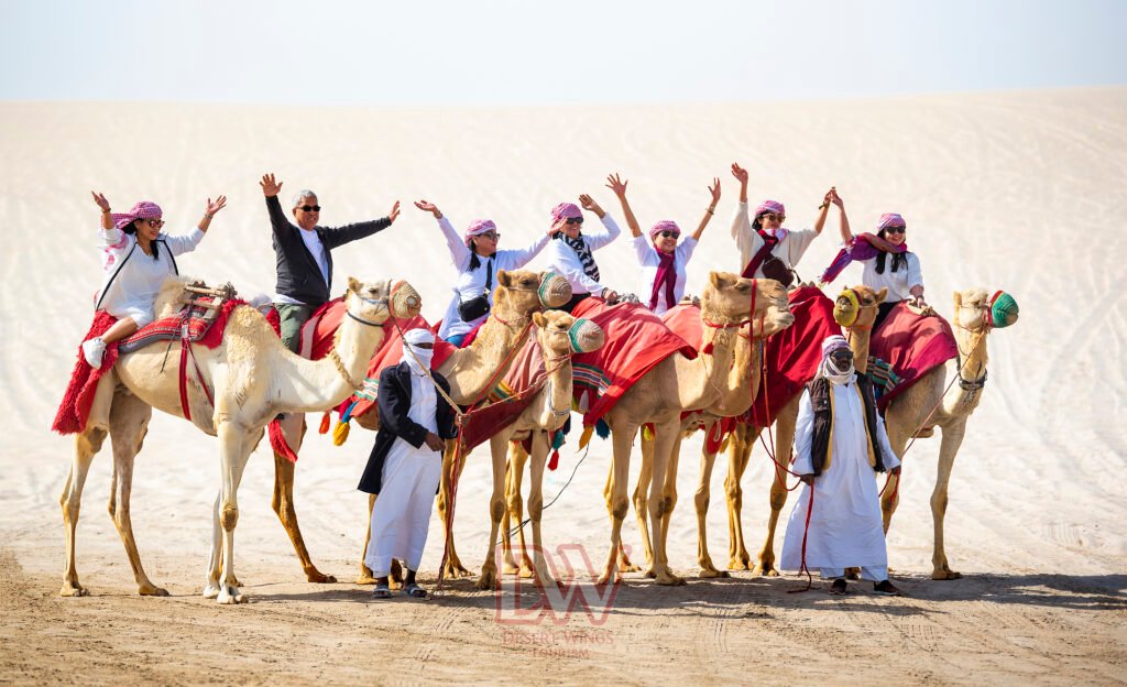 Doha camel ride during an authentic desert safari experience