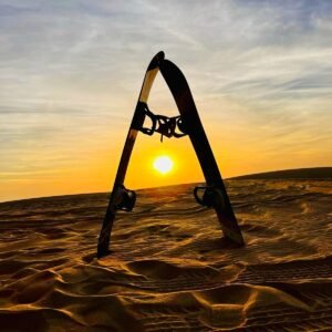 Travelers experiencing an overnight desert safari in Qatar with Bedouin-style camp, stargazing, and desert activities